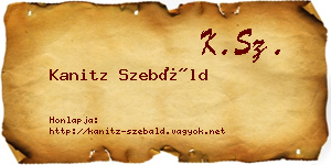 Kanitz Szebáld névjegykártya